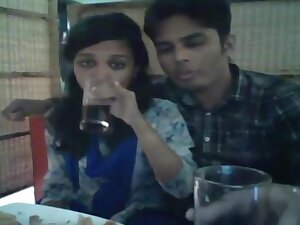 Young couple in a restaurant