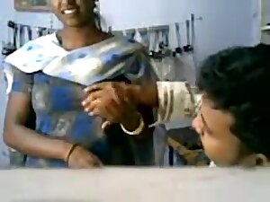 Indian shop owner sucks his staff big tits