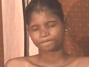 4 Indian lesbians play with their pee and milk