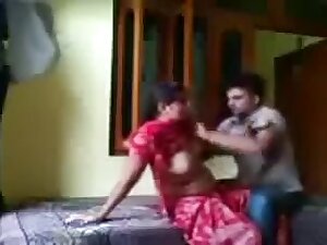 Punjabi Bhabi in Red Dress Fucked