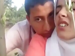 Desi Judva Bhai Bahan Latif Ltifa, Doggy Outdoor Hijab Muslim