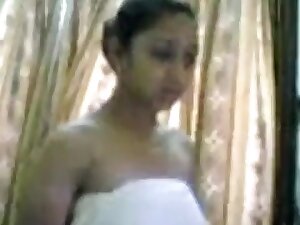 Indian cute girl being acquainted with our culture