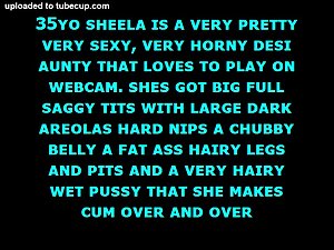 Pretty 35yo Hairy Busty Desi Aunty Cums on Cam