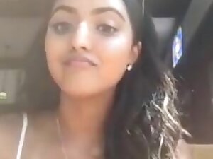 Indian girl talking on livestream