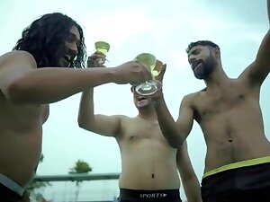 Three friend discus for gangbang