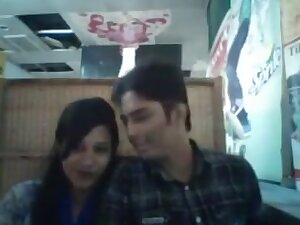 Lovers in restaurant