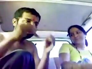 Old Indian Couple having hot sex in Van