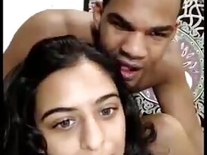 Indian couple fooling around on webcam