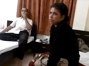 Indian wife pleasing her hubby boss