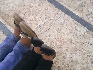 Arab and indian girls show and talk about their stinky feet