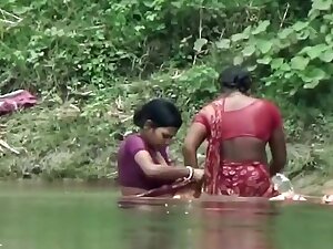 Bhabhi Taking Bath in Ganga