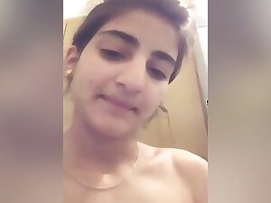 Today Exclusive- Cute Look Desi Girl Showing Her Boobs And Pussy