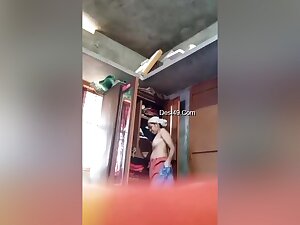Today Exclusive -bhabhi Changing Cloths Record In Hidden Cam