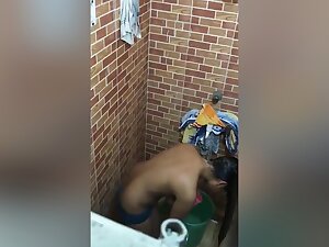 Today Exclusive- Cute Desi Girl Bathing Capture By Hidden Cam Part 2