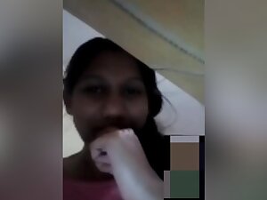 Today Exclusive- Cute Look Sri Lankan Girl Showing Her Boob And Pussy Fingering On Video Call Part 3