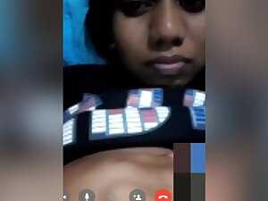Today Exclusive- Sexy Lankan Girl Showing Her Boobs On Video Call Part 1