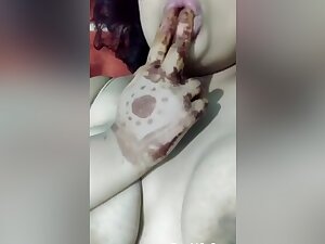 Today Exclusive- Horny Desi Girl Showing Her Boobs And Fingerring Part 1