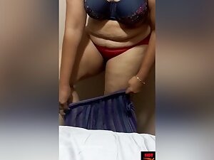 Indian Wife Changing Dress