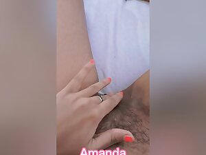 Teen Girl Play With Her Pussy When Going To Bed