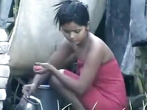 Sexy Village Girl Shower