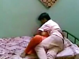Bf Invites His Orange Churidar Gf In His Room And Does Quick Fuck