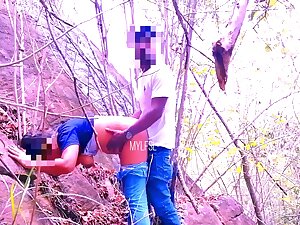Risky Quick Public Sex In Jangal With Big Tits Girlfriend