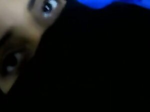 indian chick hides her face when that babe is being drilled