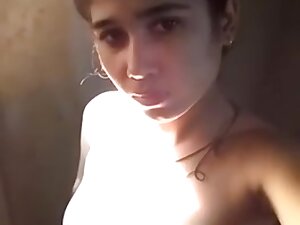 Cute Girl records herself