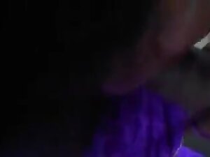 Purple saree bhabhi sucking cock like pro