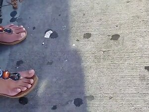 Candid indian girl feet need a pedi 2