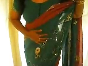 British indian wife gives sexy strip. cum on tits