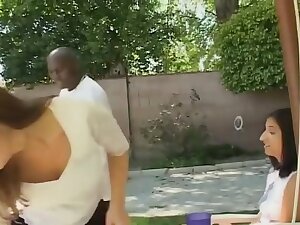 Two Dirty Girls Fucked Hard By A Huge Black Dick