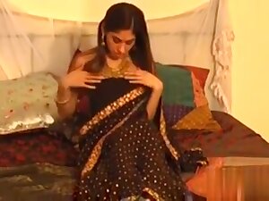 Skinny Indian In Britain Stripteasing