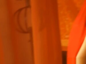 Brunette lady dance and offers her body to their patron for