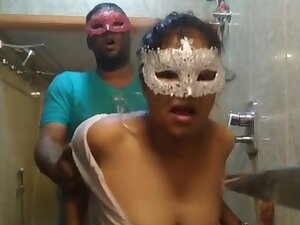 Picked Up Big Tit Indian Slut Fucked Hard From Behind in Shower